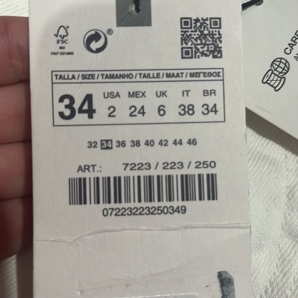 ZARA white high rise skinny jeans - Picture 6 of 6